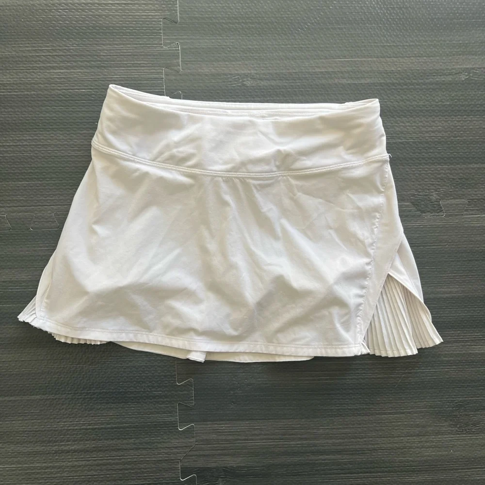 Lululemon Play off the Pleats Tennis Skirt in White Size 2 Regular - Picture 5 of 11